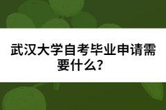 武漢大學自考畢業(yè)申請需要什么？