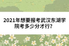 2021年想要報(bào)考武漢東湖學(xué)院考多少分才行？