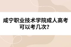 咸寧職業(yè)技術(shù)學(xué)院成人高考可以考幾次？