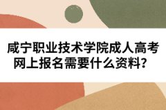咸寧職業(yè)技術(shù)學(xué)院成人高考網(wǎng)上報(bào)名需要什么資料？