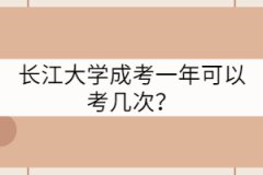 長江大學(xué)成考一年可以考幾次？