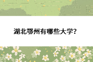 湖北鄂州有哪些大學(xué)？