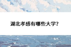 湖北孝感有哪些大學(xué)？