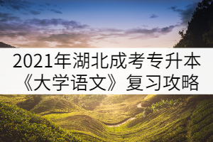 2021年湖北成人高考專升本《大學(xué)語文》復(fù)習(xí)攻略(五)