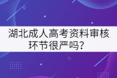 湖北成人高考資料審核環(huán)節(jié)很嚴(yán)嗎？