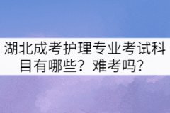 湖北成考護(hù)理專業(yè)考試科目有哪些？難考嗎？