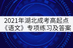 2021年湖北成考高起點(diǎn)《語文》專項(xiàng)練習(xí)及答案：現(xiàn)代文(文學(xué)類)閱讀