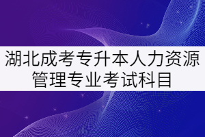 湖北成考專升本人力資源管理專業(yè)考試科目有哪些？