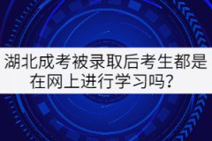 湖北成考被錄取后考生都是在網(wǎng)上進(jìn)行學(xué)習(xí)嗎？