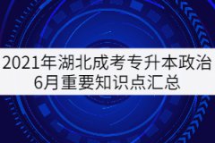 2021年湖北成考專(zhuān)升本政治6月重要知識(shí)點(diǎn)匯總