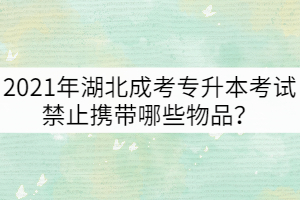 2021年湖北成考專升本考試禁止攜帶哪些物品？
