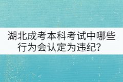 湖北成考本科考試中哪些行為會認(rèn)定為違紀(jì)？
