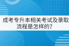 成考專升本相關(guān)考試及錄取流程是怎樣的？