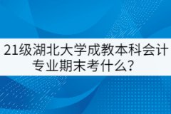 21級湖北大學(xué)成教本科會計專業(yè)期末考什么？