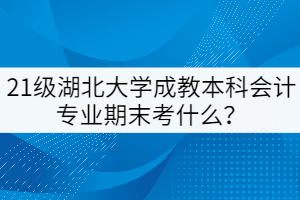 21級(jí)湖北大學(xué)成教本科會(huì)計(jì)專業(yè)期末考什么？