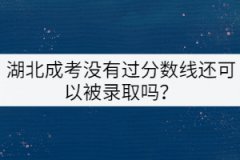 湖北成考沒有過分?jǐn)?shù)線還可以被錄取嗎？