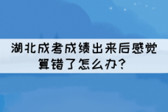 湖北成考成績出來后感覺算錯了怎么辦？