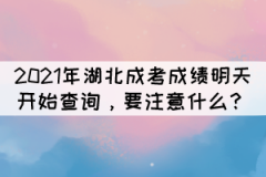 2021年湖北成考成績明天開始查詢，要注意什么？