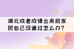 湖北成考成績出來后發(fā)現(xiàn)自己沒通過怎么辦？