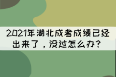 2021年湖北成考成績已經(jīng)出來了，沒過怎么辦？