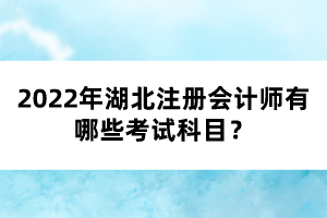 2022年湖北注冊(cè)會(huì)計(jì)師有哪些考試科目？