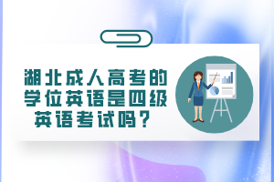 湖北成人高考的學(xué)位英語是四級英語考試嗎？