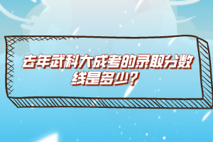 去年武科大成考的錄取分?jǐn)?shù)線是多少？