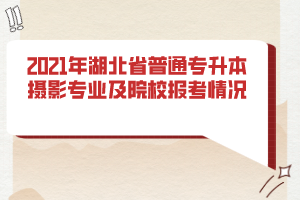 2021年湖北省普通專升本攝影專業(yè)及院校報考情況