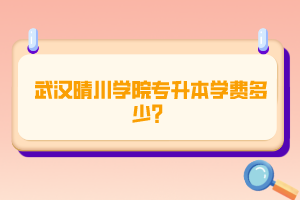 武漢晴川學院專升本學費多少？