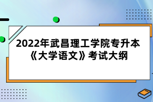 2022年武昌理工學院專升本《大學語文》考試大綱