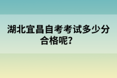 湖北宜昌自考考試多少分合格呢？