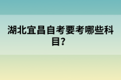 湖北宜昌自考要考哪些科目？