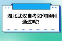 湖北武漢自考如何順利通過呢？