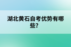 湖北黃石自考優(yōu)勢有哪些？