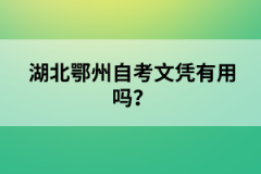 湖北鄂州自考文憑有用嗎？