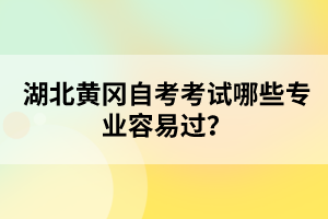 湖北黃岡自考考試哪些專業(yè)容易過？