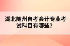 湖北隨州自考會計(jì)專業(yè)考試科目有哪些？