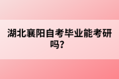 湖北襄陽自考畢業(yè)能考研嗎？