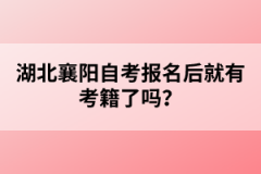 湖北襄陽自考報(bào)名后就有考籍了嗎？