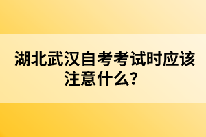 湖北武漢自考考試時(shí)應(yīng)該注意什么？