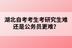 湖北自考考生考研究生難還是公務(wù)員更難？