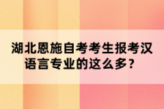 湖北恩施自考考生報(bào)考漢語(yǔ)言專(zhuān)業(yè)的這么多？