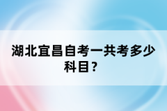 湖北宜昌自考一共考多少科目？