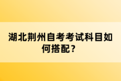 湖北荊州自考考試科目如何搭配？