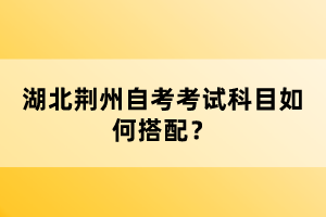 湖北荊州自考考試科目如何搭配？