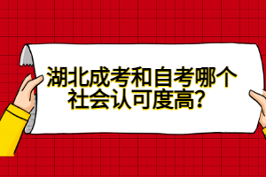 湖北成考和自考哪個社會認(rèn)可度高？