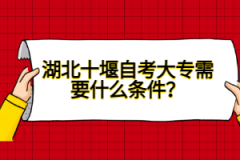 湖北十堰自考大專需要什么條件？