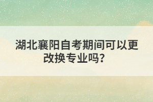 湖北襄陽自考期間可以更改換專業(yè)嗎？