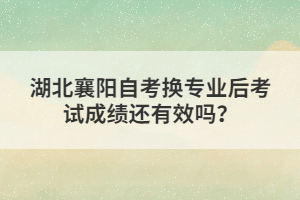 湖北襄陽自考換專業(yè)后考試成績還有效嗎？