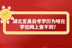 湖北宜昌自考學(xué)歷為啥在學(xué)信網(wǎng)上查不到？